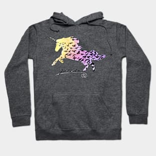 Just believe ombre unicorn art print Hoodie